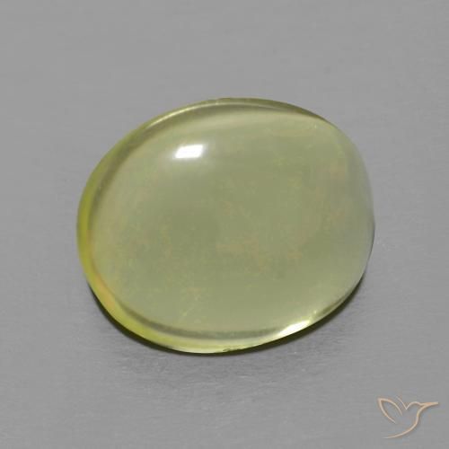 4.67 ct Yellow Quartz Stone, Natural Quartz in Oval Cabochon Shape for Sale