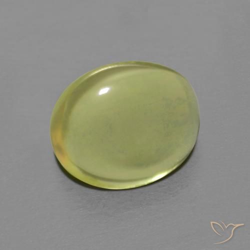 3.55 ct Yellow Quartz Stone, Natural Quartz in Oval Cabochon Shape for Sale