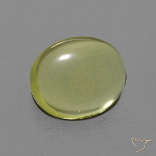 3.59 ct Yellow Quartz Stone, Natural Quartz in Oval Cabochon Shape for Sale
