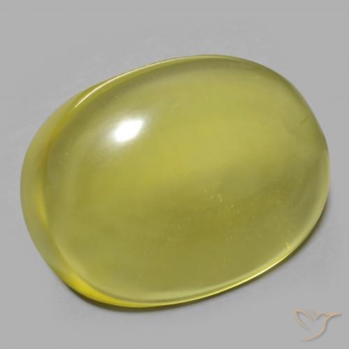 41.02 ct Yellow Quartz Stone, Natural Quartz in Oval Cabochon Shape for Sale