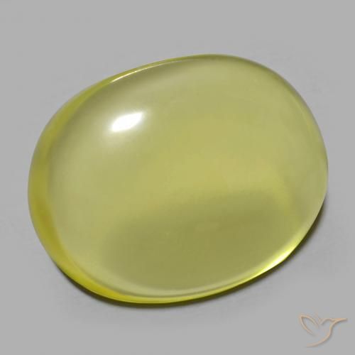 34.53 ct Yellow Quartz Stone, Natural Quartz in Oval Cabochon Shape for Sale