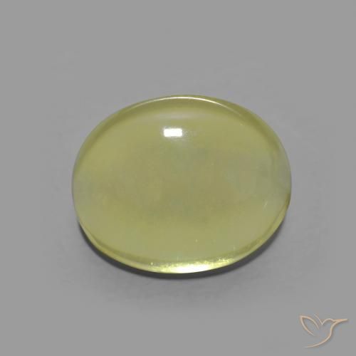 4.43ct Natural Green Yellow Quartz, Oval, Transparent