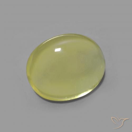 4.43 ct Yellow Quartz Stone, Natural Quartz in Oval Cabochon Shape for Sale