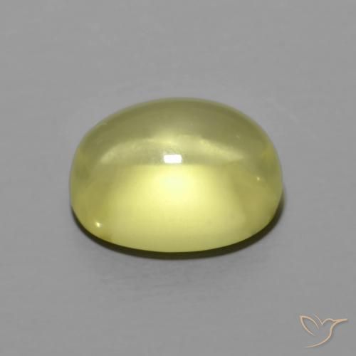 Quartz Gemstone in 11 x 9 mm (calibrated) Size for Sale, Quartz Stone in Green Yellow Color