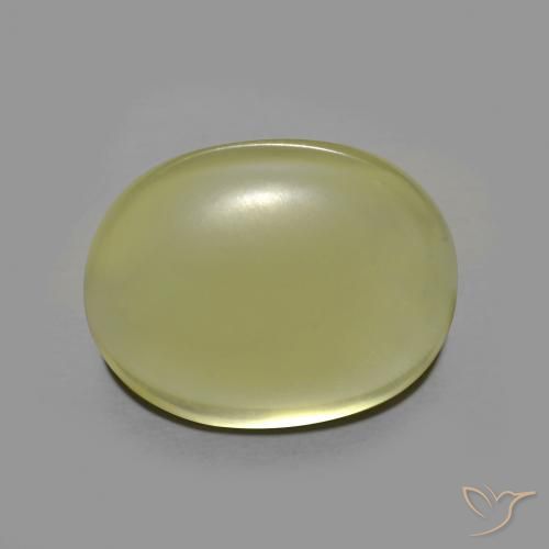 8.08 ct Yellow Quartz Stone, Natural Quartz in Oval Cabochon Shape for Sale