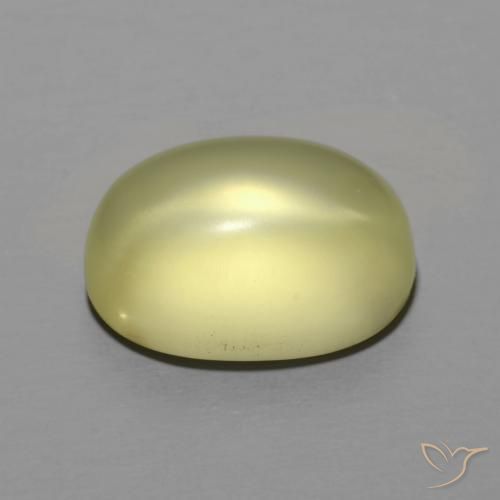 Quartz Gemstone in 14.4 x 11.1 mm Size for Sale, Quartz Stone in Greenish Yellow Color