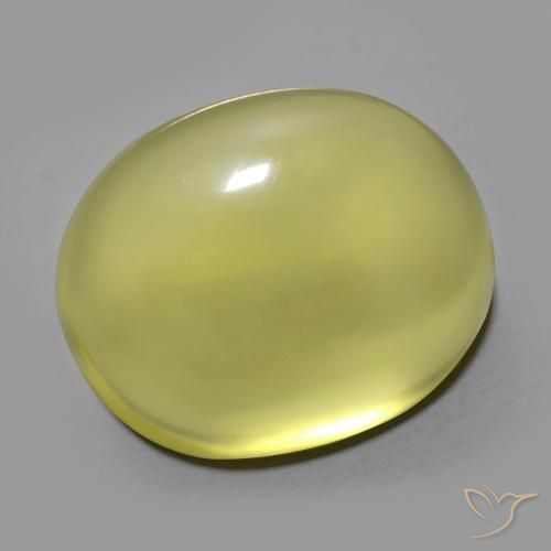 24.95ct Natural Medium Yellow Quartz, Oval, Transparent