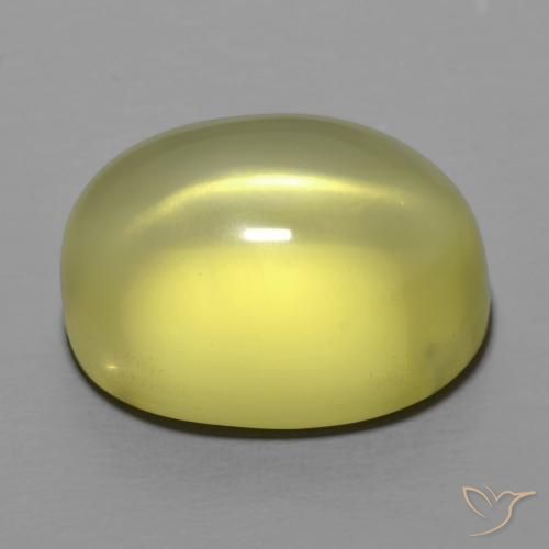 Quartz Gemstone in 19.9 x 16.4 mm Size for Sale, Quartz Stone in Medium Yellow Color