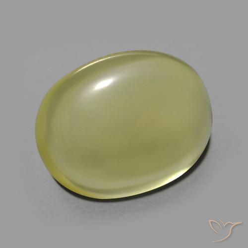 10.90 ct Yellow Quartz Stone, Natural Quartz in Oval Cabochon Shape for Sale