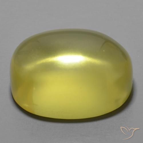Quartz Gemstone in 20.8 x 16.5 mm Size for Sale, Quartz Stone in Medium Yellow Color