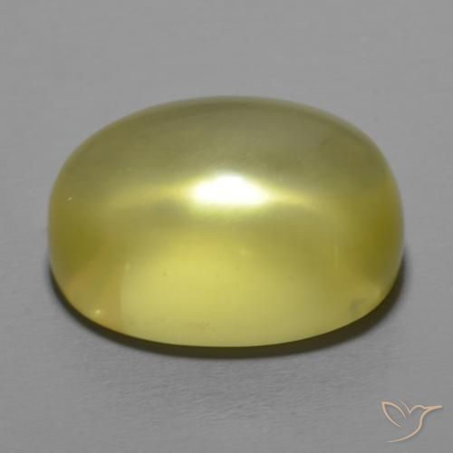 Quartz Gemstone in 18.3 x 13.6 mm Size for Sale, Quartz Stone in Medium Yellow Color