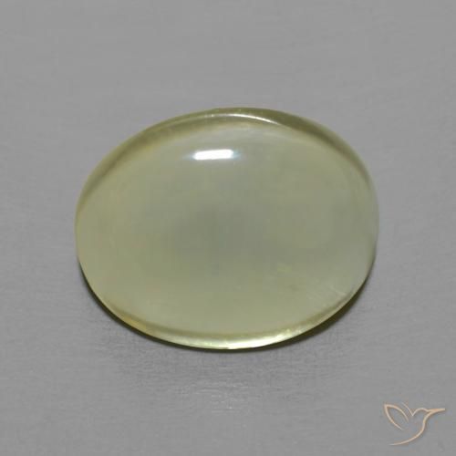 3.40 ct Yellow Quartz Stone, Natural Quartz in Oval Cabochon Shape for Sale