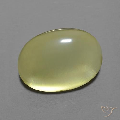 9.93 ct Yellow Quartz Stone, Natural Quartz in Oval Cabochon Shape for Sale