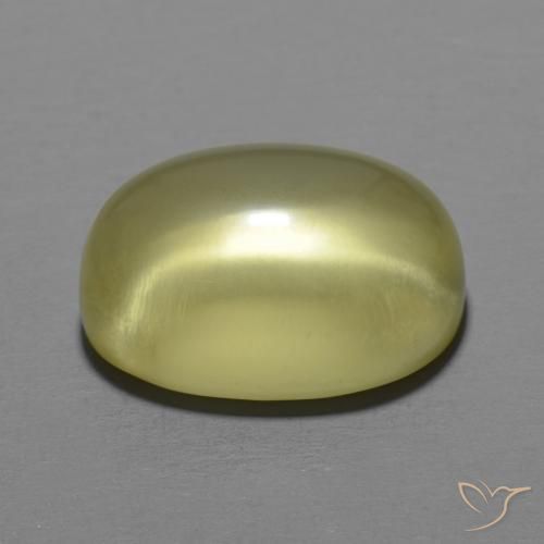 Quartz Gemstone in 15.4 x 11.3 mm Size for Sale, Quartz Stone in Medium Yellow Color