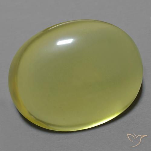 30.57 ct Yellow Quartz Stone, Natural Quartz in Oval Cabochon Shape for Sale