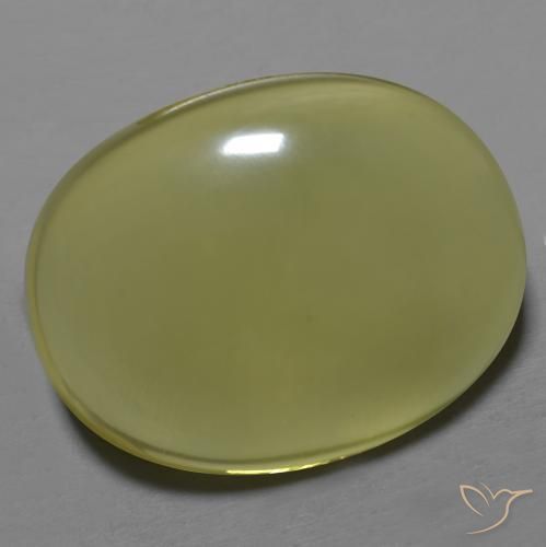 35.42 ct Yellow Quartz Stone, Natural Quartz in Oval Cabochon Shape for Sale