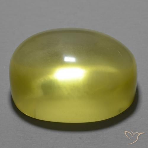 Quartz Gemstone in 21.9 x 16.9 mm Size for Sale, Quartz Stone in Light Yellow Color