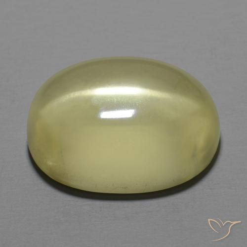 Quartz Gemstone in 18 x 14.5 mm Size for Sale, Quartz Stone in Light Yellow Color