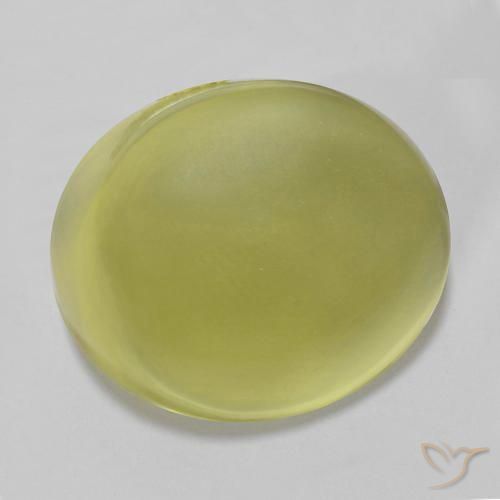 25.27 ct Yellow Quartz Stone, Natural Quartz in Oval Cabochon Shape for Sale