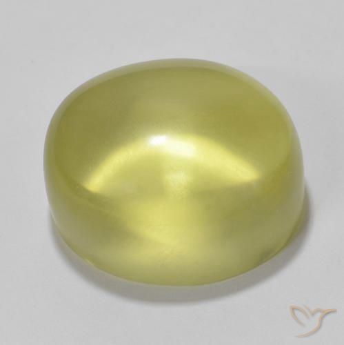 Quartz Gemstone in 18.1 x 15.4 mm Size for Sale, Quartz Stone in Lemon Yellow Color