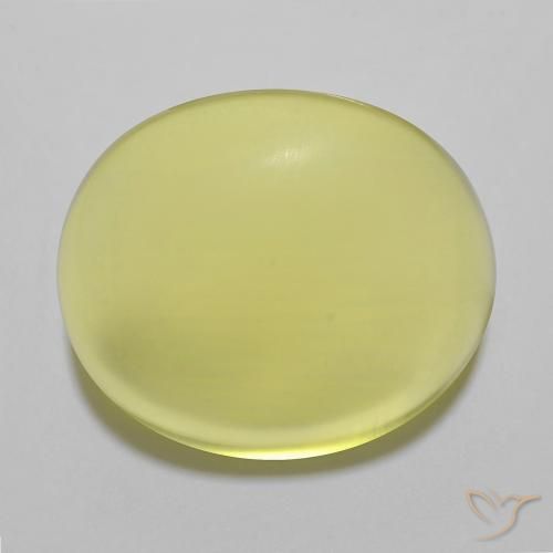 23.00ct Natural Light Pineapple Yellow Quartz, Oval, Transparent