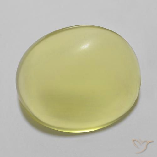 23.00 ct Yellow Quartz Stone, Natural Quartz in Oval Cabochon Shape for Sale