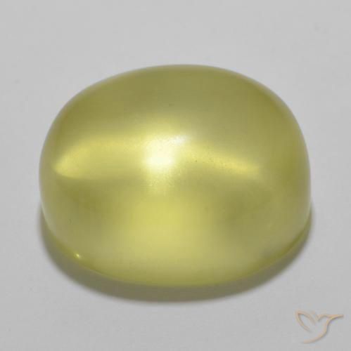 Quartz Gemstone in 18.3 x 15.5 mm Size for Sale, Quartz Stone in Light Pineapple Yellow Color
