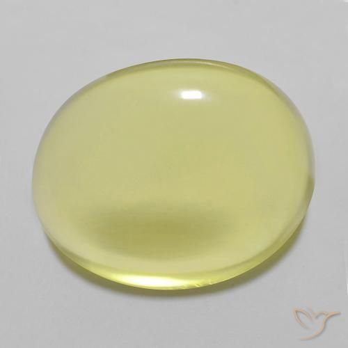 14.27 ct Yellow Quartz Stone, Natural Quartz in Oval Cabochon Shape for Sale