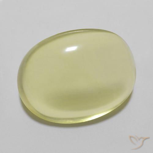 11.61 ct Yellow Quartz Stone, Natural Quartz in Oval Cabochon Shape for Sale
