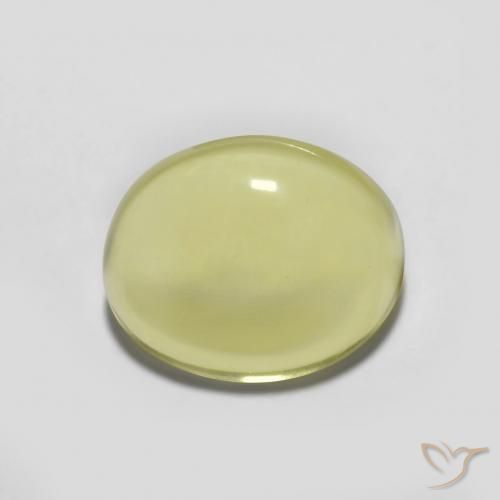 3.28 ct Yellow Quartz Stone, Natural Quartz in Oval Cabochon Shape for Sale