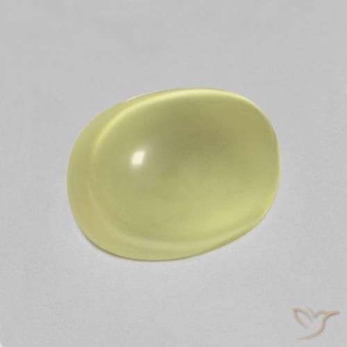 5.07 ct Yellow Quartz Stone, Natural Quartz in Oval Cabochon Shape for Sale