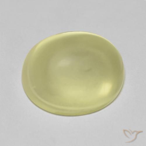 8.68 ct Yellow Quartz Stone, Natural Quartz in Oval Cabochon Shape for Sale