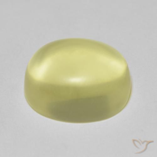 Quartz Gemstone in 13.6 x 11.2 mm Size for Sale, Quartz Stone in Light Yellow Color