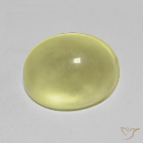 10.98 ct Yellow Quartz Stone, Natural Quartz in Oval Cabochon Shape for Sale