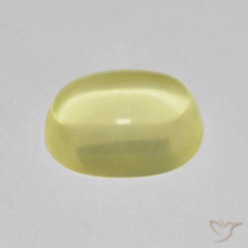 Quartz Gemstone in 10.2 x 7.6 mm Size for Sale, Quartz Stone in Light Yellow Color