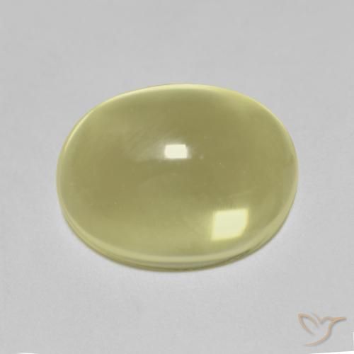6.23 ct Yellow Quartz Stone, Natural Quartz in Oval Cabochon Shape for Sale