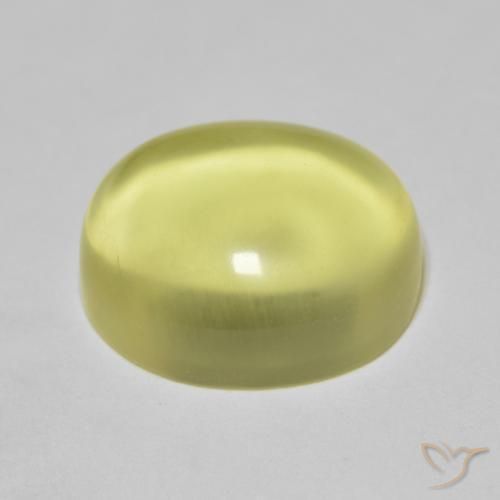 Quartz Gemstone in 15.3 x 12.5 mm Size for Sale, Quartz Stone in Medium Yellow Color