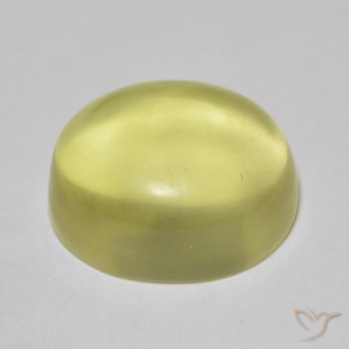 Quartz Gemstone in 15.9 x 13.2 mm Size for Sale, Quartz Stone in Lemon Yellow Color