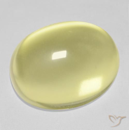 24.72 ct Yellow Quartz Stone, Natural Quartz in Oval Cabochon Shape for Sale