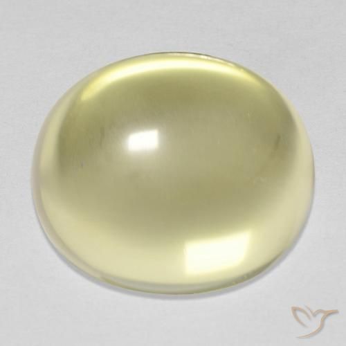 14.25ct Natural Light Yellow Quartz, Oval, Transparent