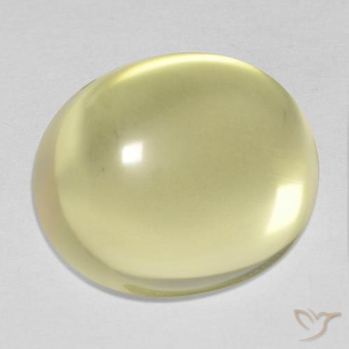 14.25 ct Yellow Quartz Stone, Natural Quartz in Oval Cabochon Shape for Sale