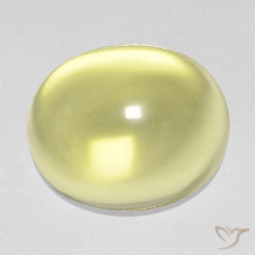 15.77ct Natural Light Yellow Quartz, Oval, Transparent