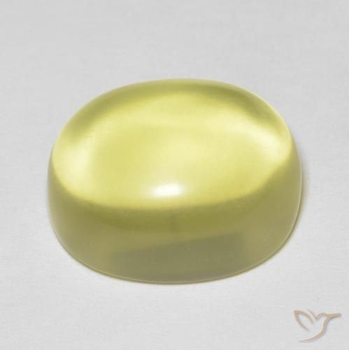 Quartz Gemstone in 16.2 x 13.5 mm Size for Sale, Quartz Stone in Light Yellow Color