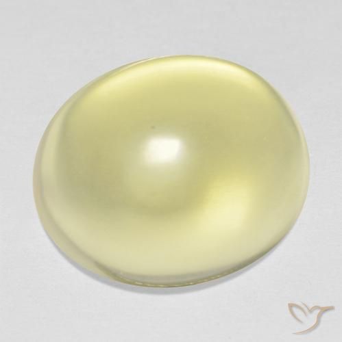 15.86ct Natural Light Yellow Quartz, Oval, Transparent