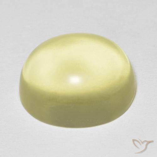 Quartz Gemstone in 16.6 x 13.3 mm Size for Sale, Quartz Stone in Light Yellow Color