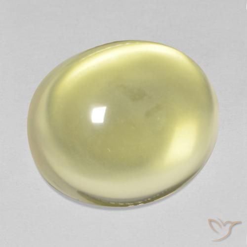 14.36 ct Yellow Quartz Stone, Natural Quartz in Oval Cabochon Shape for Sale