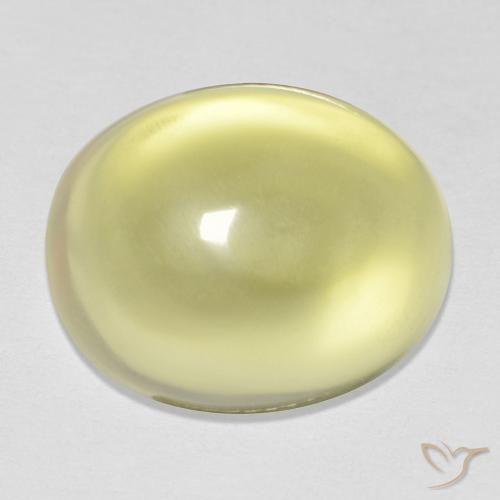 12.14ct Natural Light Yellow Quartz, Oval, Transparent
