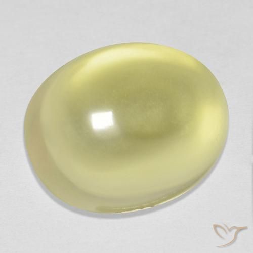 12.14 ct Yellow Quartz Stone, Natural Quartz in Oval Cabochon Shape for Sale