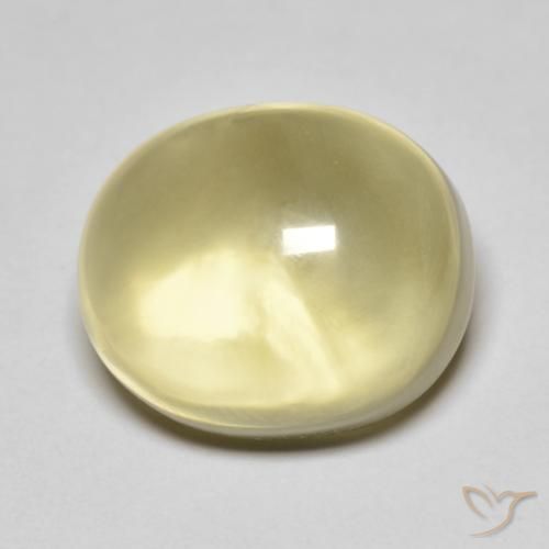 12.80ct Natural Light Yellow Quartz, Oval, Transparent
