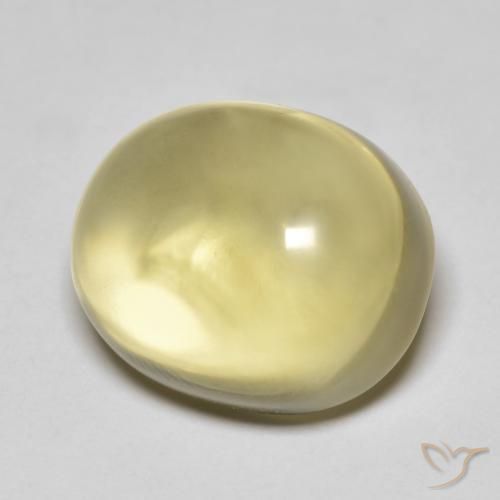 12.80 ct Yellow Quartz Stone, Natural Quartz in Oval Cabochon Shape for Sale